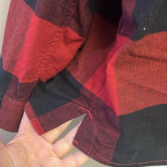 Carhartt Red Black Checkered Rugged Flex Loose Fit Button Down Flannel Shirt- 2X - Picture 6 of 16